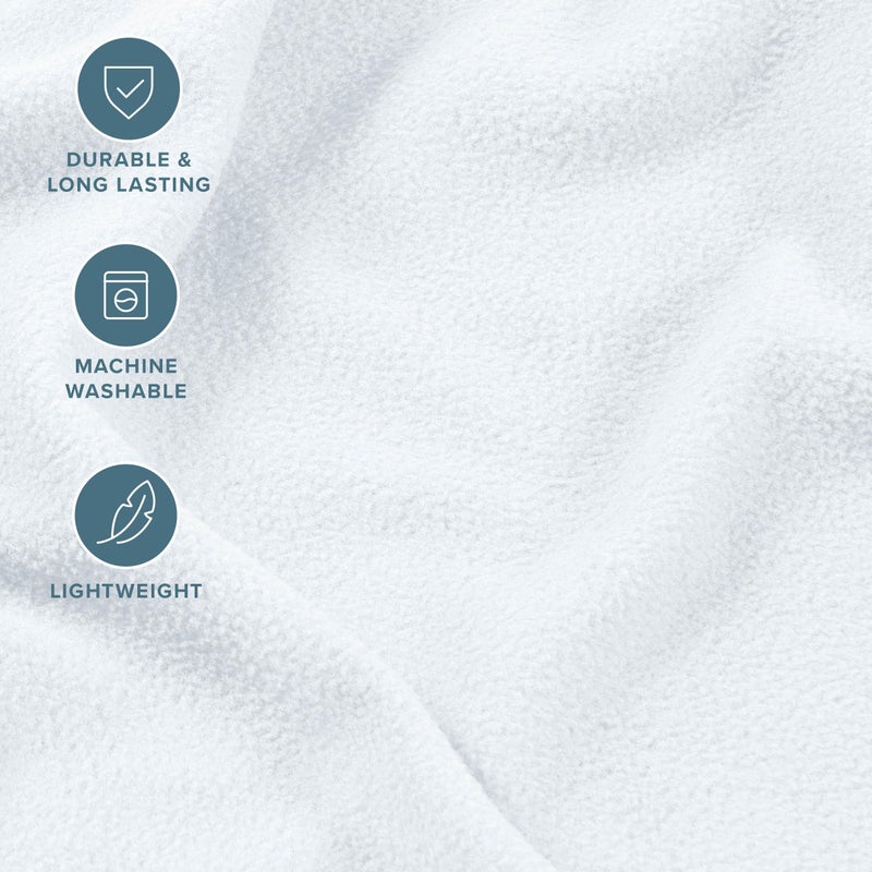 Bare Home Super Soft Fleece Sheet Set - Queen Size - Extra Plush Polar Fleece, No-Pilling Bed Sheets - All Season Cozy Warmth (Queen, White) - Image 4